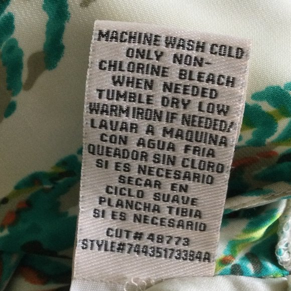 ECI Tropical Batwing Cold Shoulder Top, Size Small - Picture 7 of 7